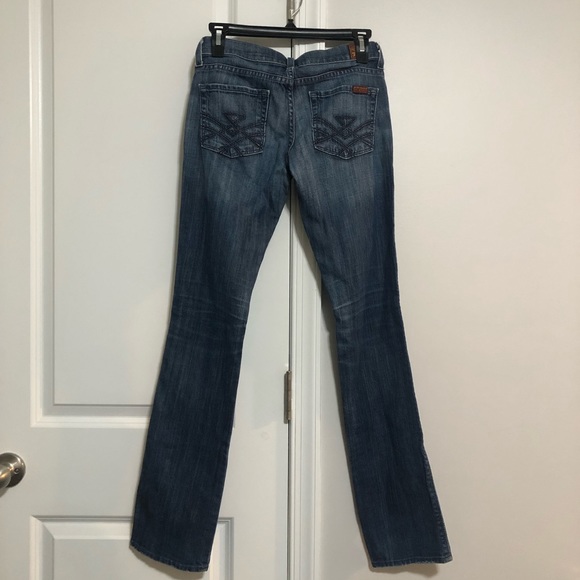 7 For All Mankind Vintage Edie Straight Blue Jeans Size 24 - Picture 2 of 5